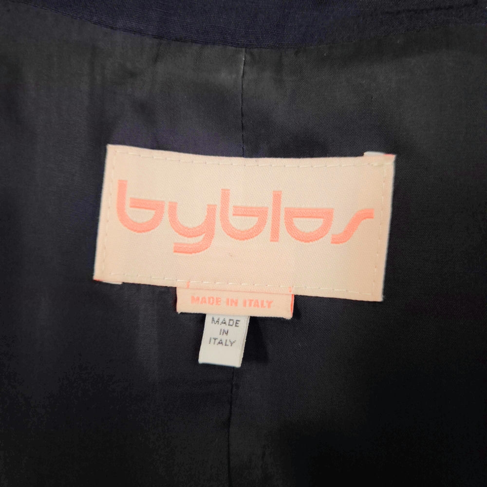 Byblos 1990s giacca crop top blu scuro