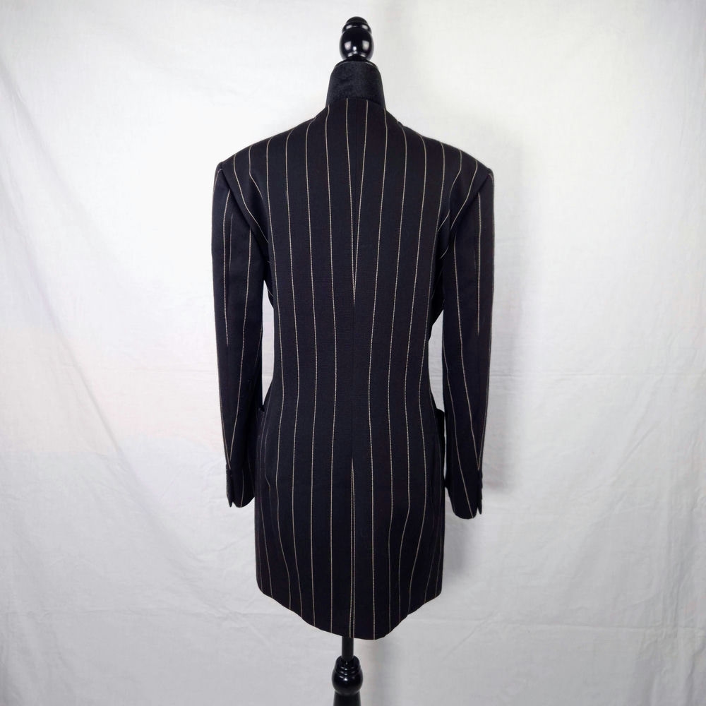 Gianni Versace giacca lunga gessata anni 80