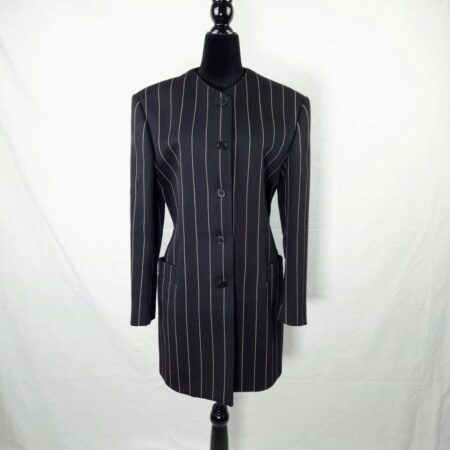 giacca lunga gessata