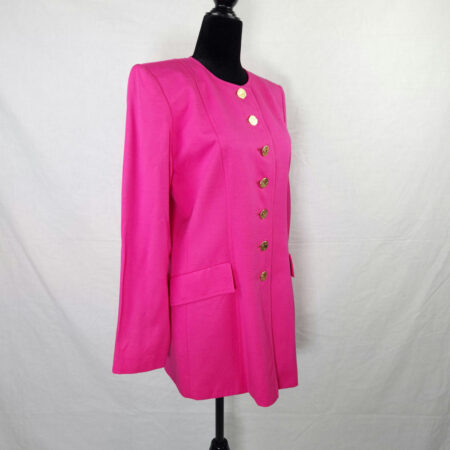 giacca rosa lunga YSL