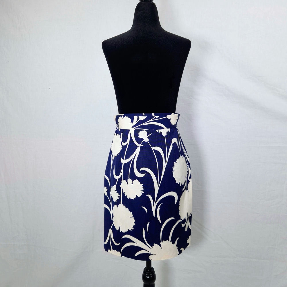 Gonna Moschino floreale bianca e blu