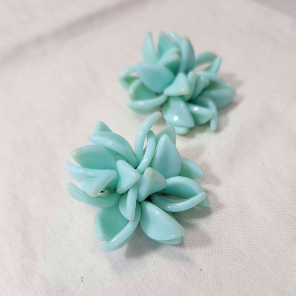 Orecchini grandi 1960s a fiore