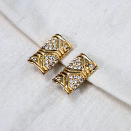 Orecchini rettangolari con strass