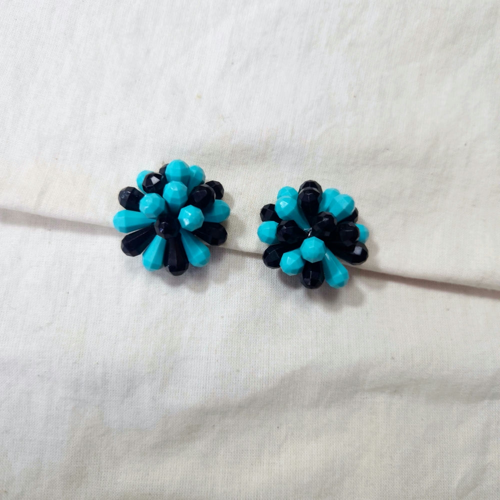 Orecchini Sixties turchese e nero