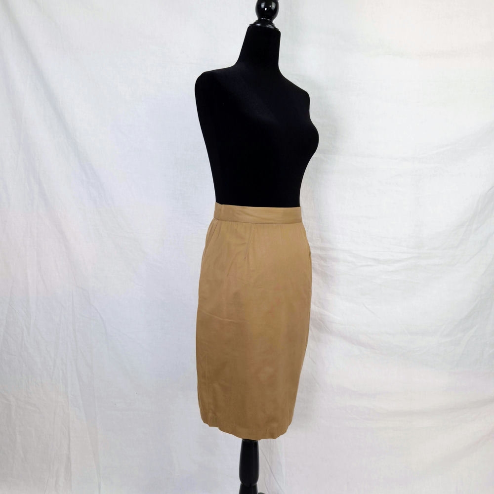 brown skirt suit