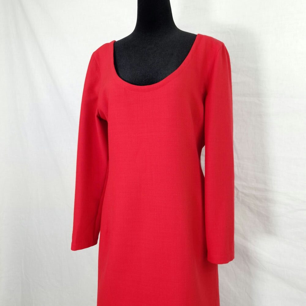 Gianni Versace tubino rosso 1980s - immagine 5