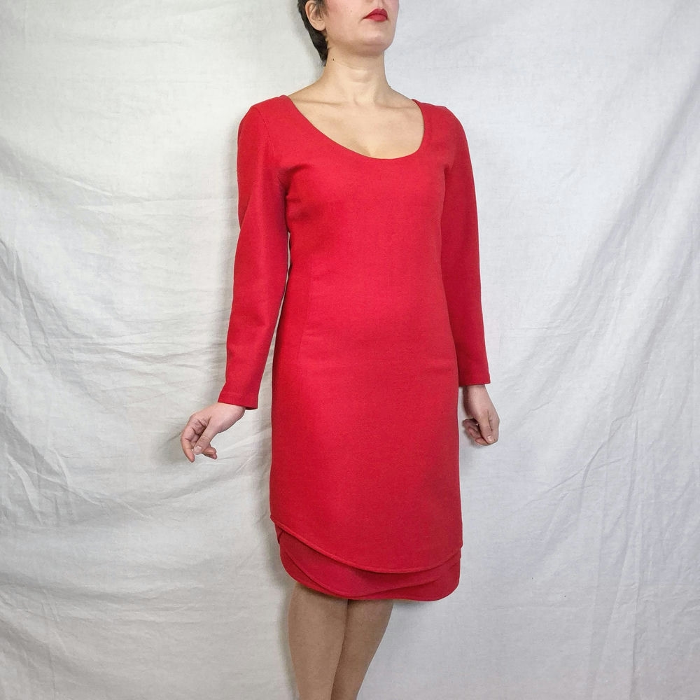 Gianni Versace tubino rosso 1980s - immagine 7