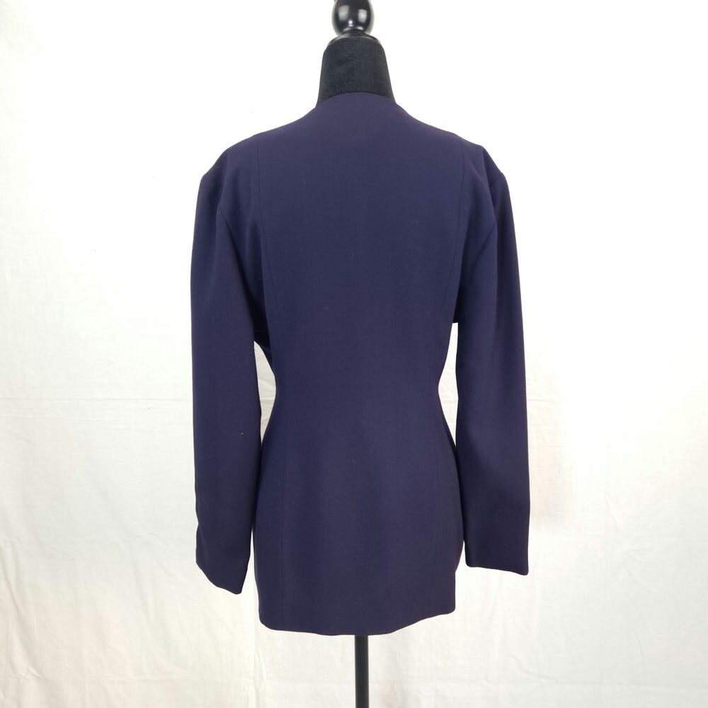 Berluc Paris giacca blu con dettagli e bottoni rossi