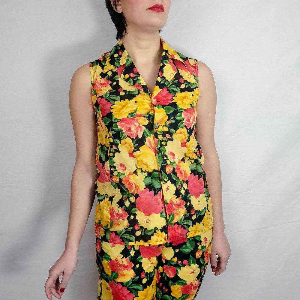 Completo a fiori top e pantaloni Georges Rech - immagine 3