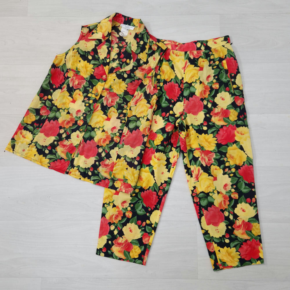Completo a fiori top e pantaloni Georges Rech - immagine 6
