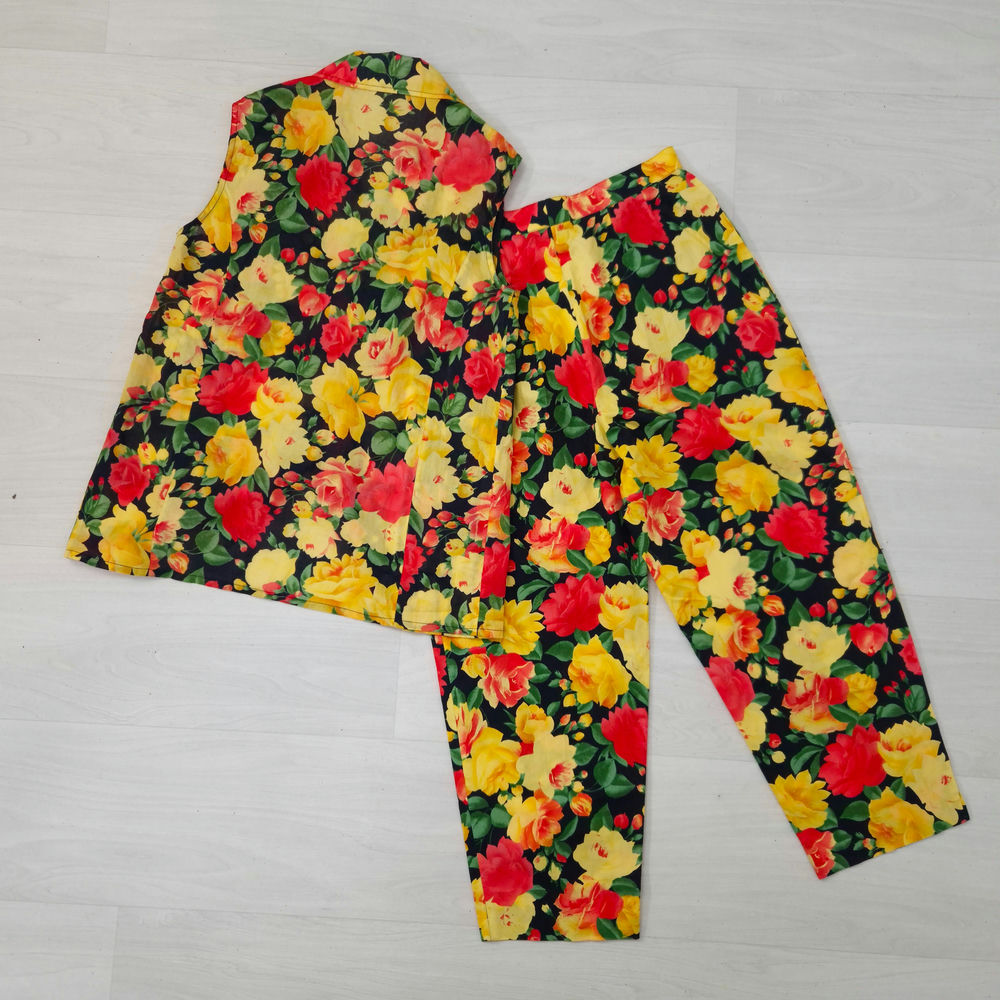 Completo a fiori top e pantaloni Georges Rech - immagine 7