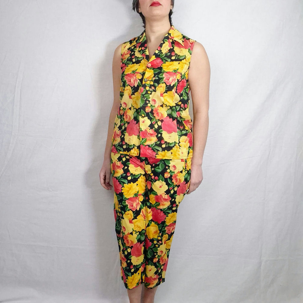 Completo a fiori top e pantaloni Georges Rech - immagine 4