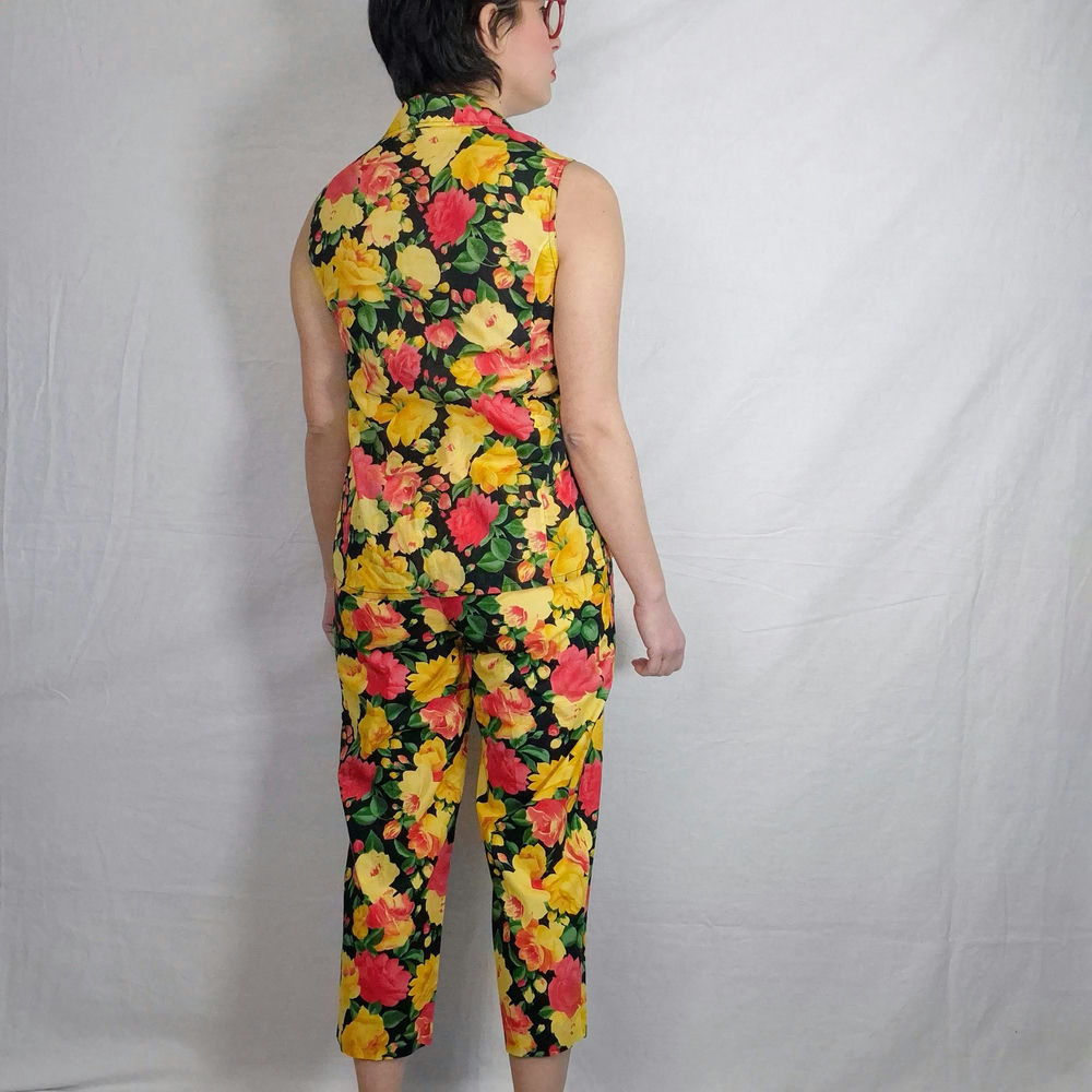 Completo a fiori top e pantaloni Georges Rech - immagine 5