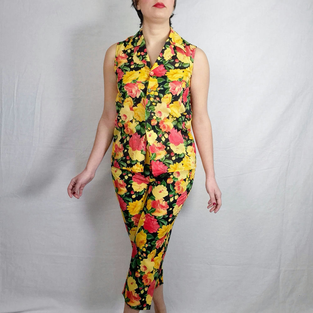 Completo a fiori top e pantaloni Georges Rech - immagine 2