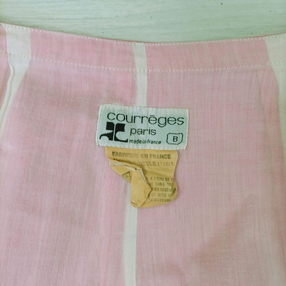 Courreges vintage gonna rosa anni 60
