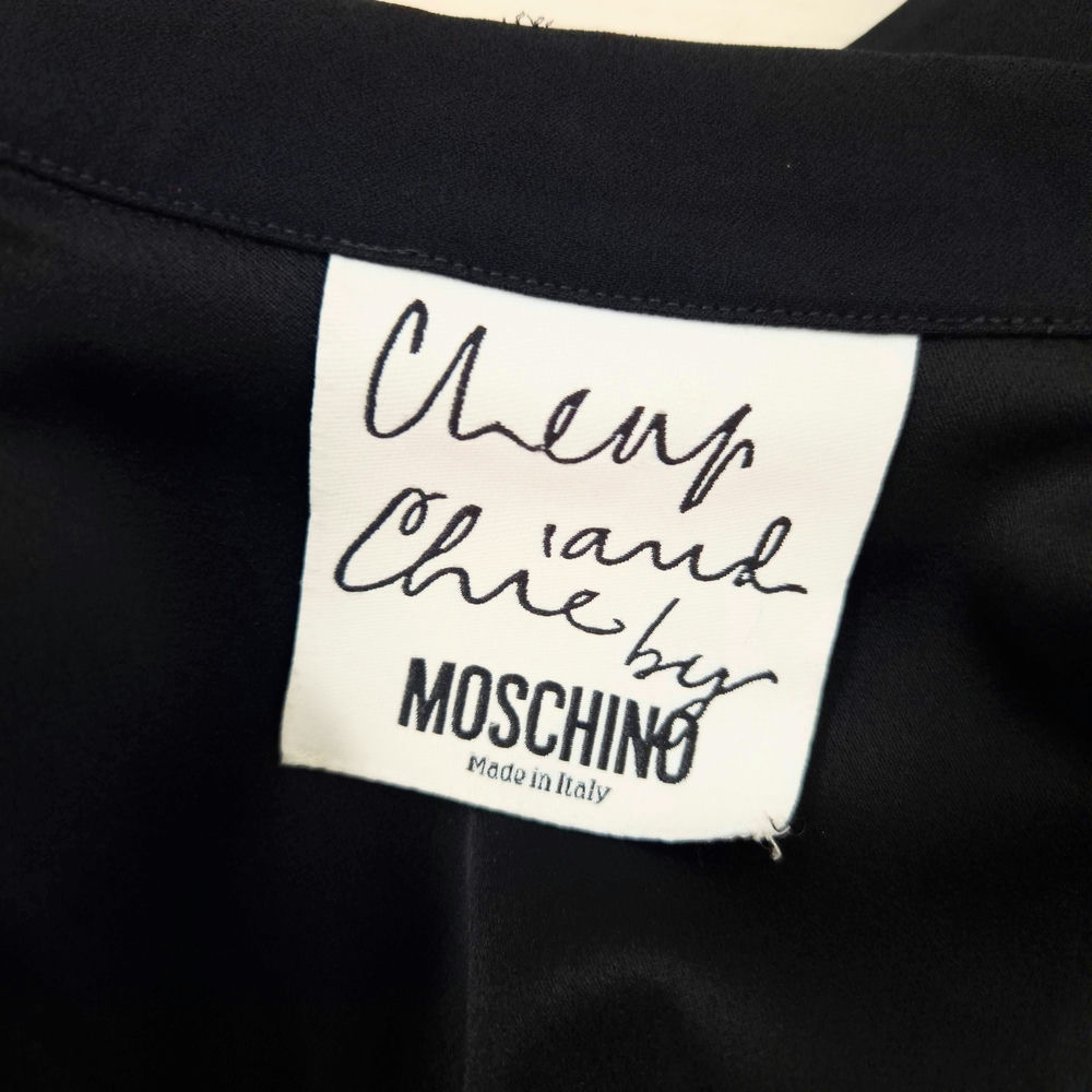Moschino Cheap and Chic camicetta nera con rouches - immagine 6