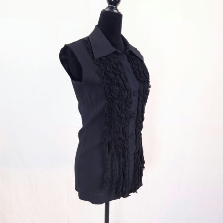 Moschino Cheap and Chic camicetta nera con rouches