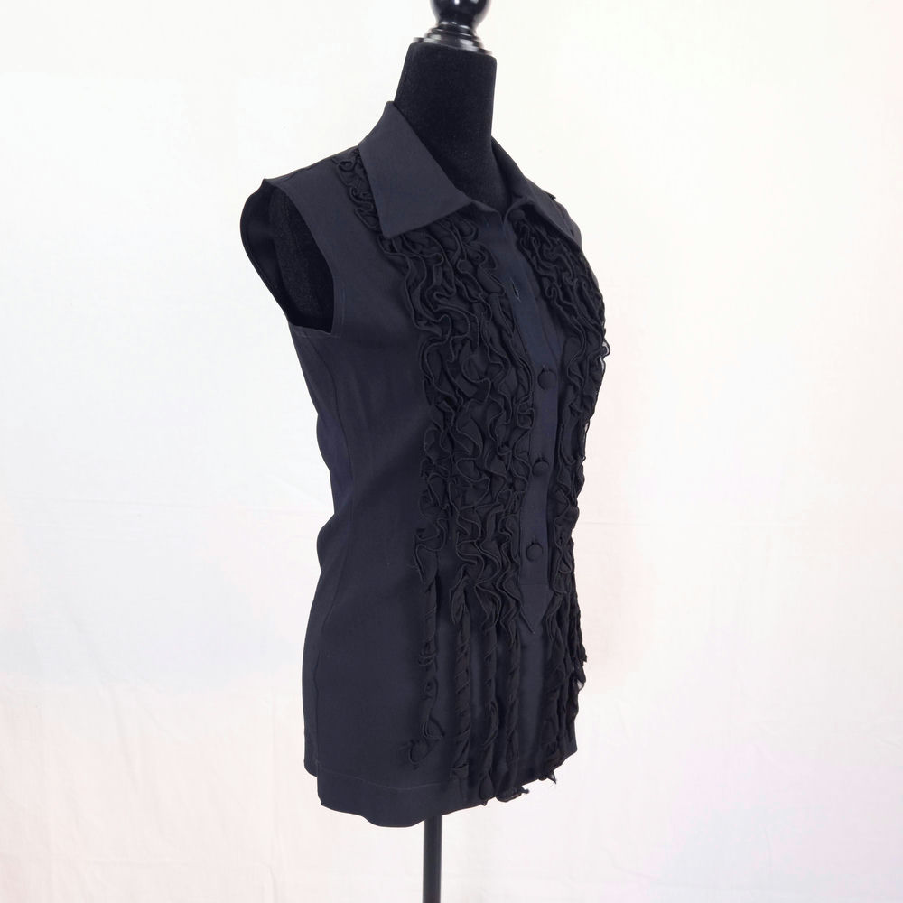 Moschino Cheap and Chic camicetta nera con rouches