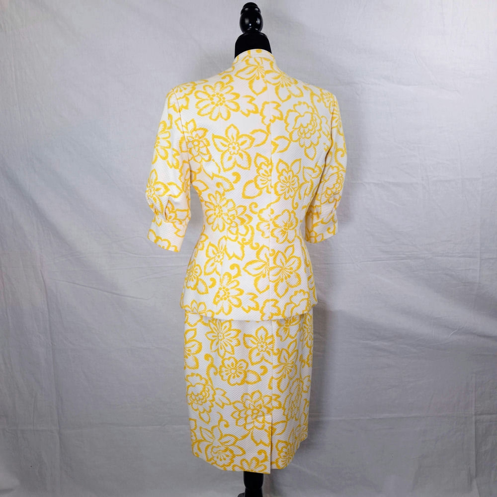 Guy Laroche completo giallo a fiori vintage 1990s - immagine 3
