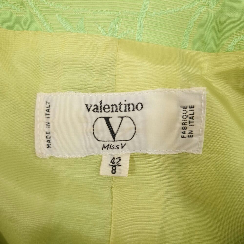 Valentino completo verde chiaro gonna e giacca corta