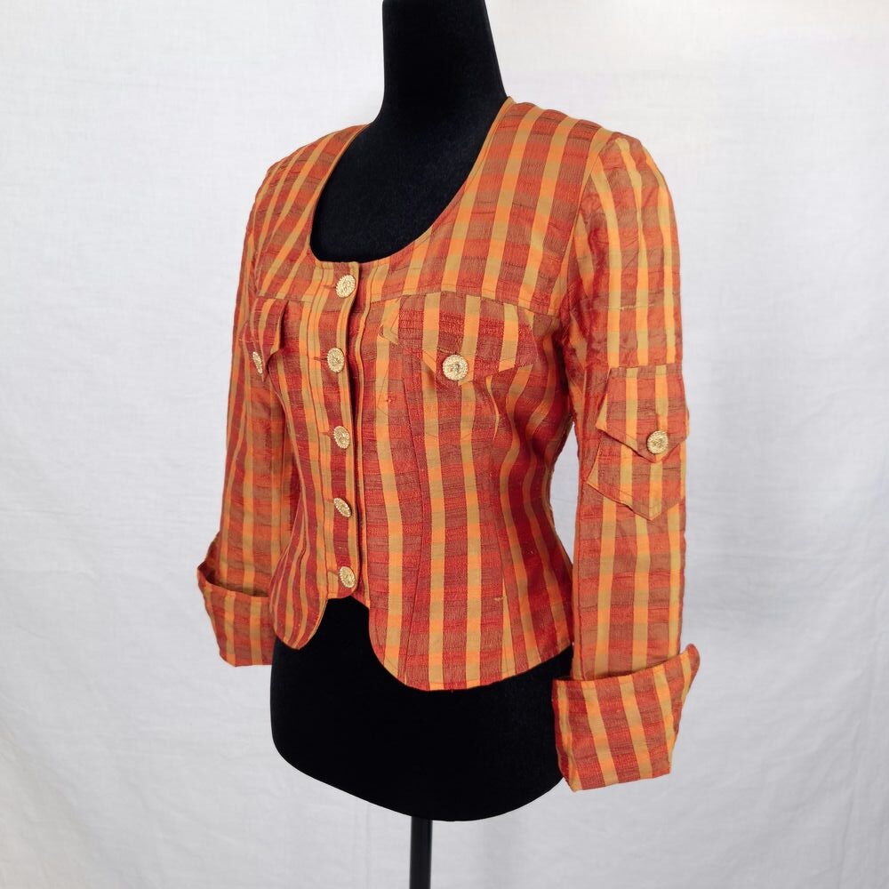giacca in seta arancione