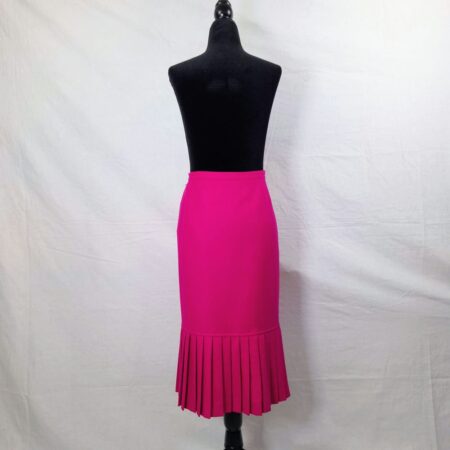 Gonna rosa con pieghe vintage anni '70