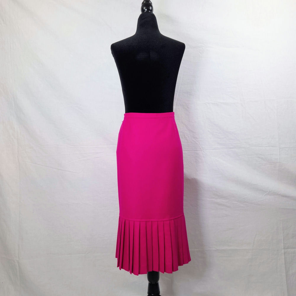 Gonna rosa con pieghe vintage anni '70