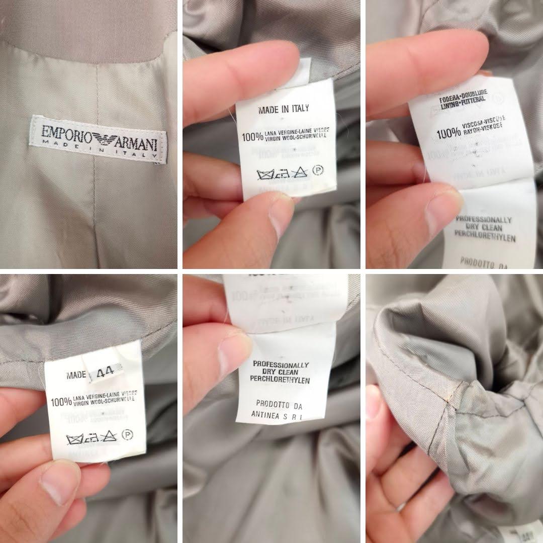 Giacca greige Armani vintage 1990s - immagine 11