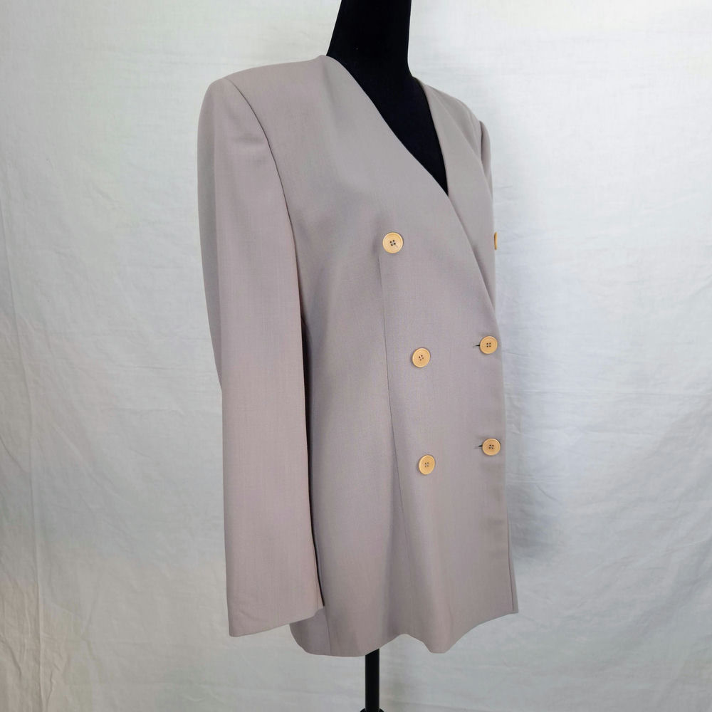 Giacca greige Armani vintage 1990s - immagine 7