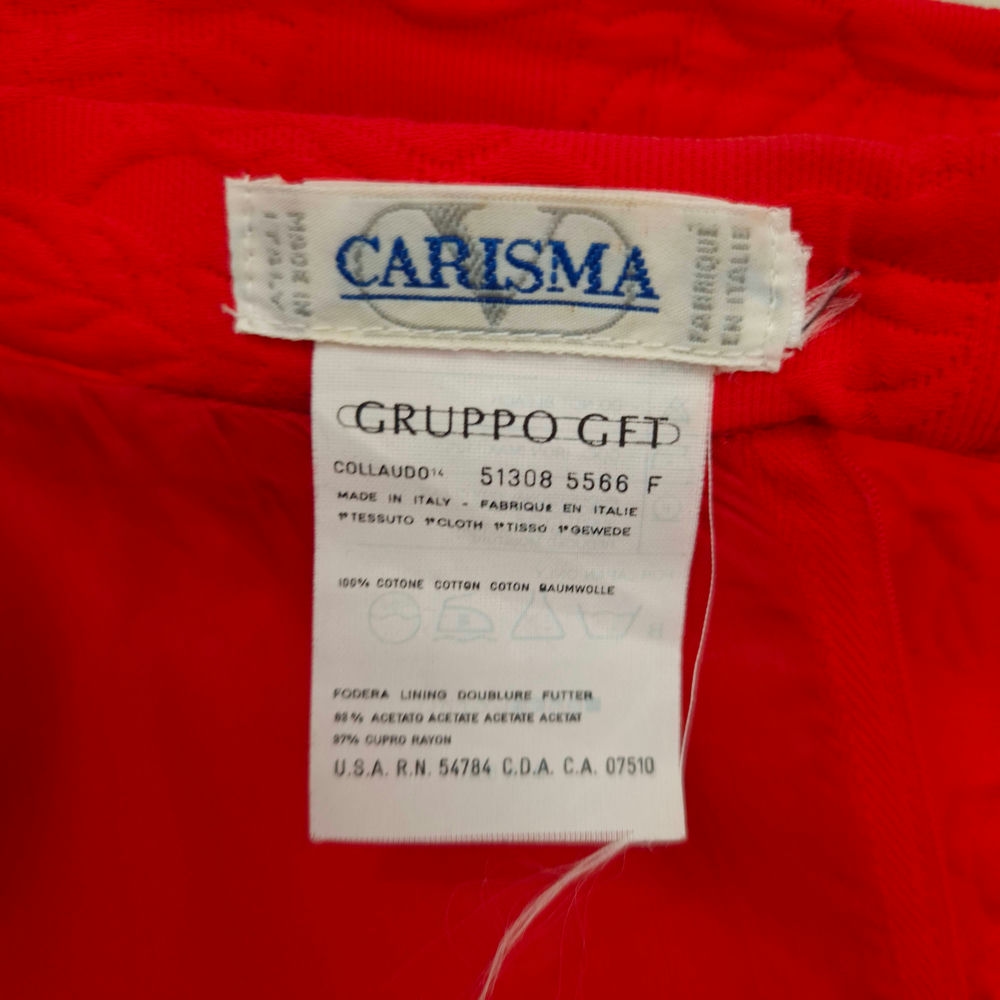 Valentino Carisma tailleur rosso in cotone anni '90