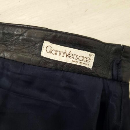 Gianni Versace gonna in pelle anni 80s