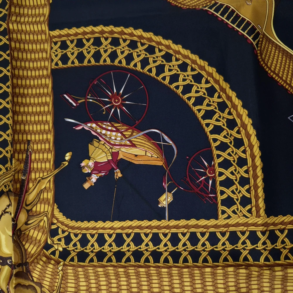 Hermès Voitures Paniers foulard in seta - immagine 9