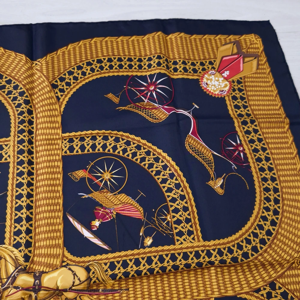 Hermès Voitures Paniers foulard in seta - immagine 8