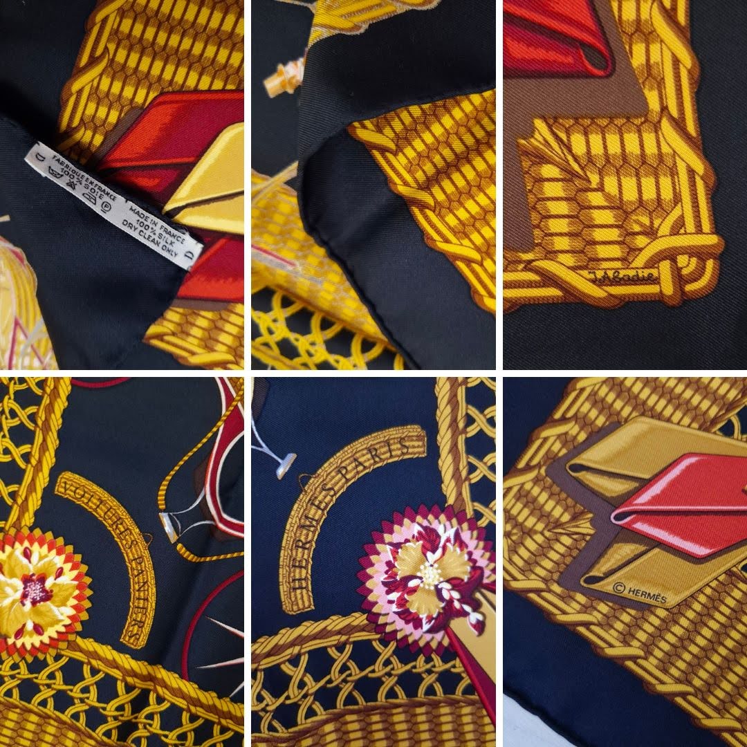 Hermès Voitures Paniers foulard in seta - immagine 7