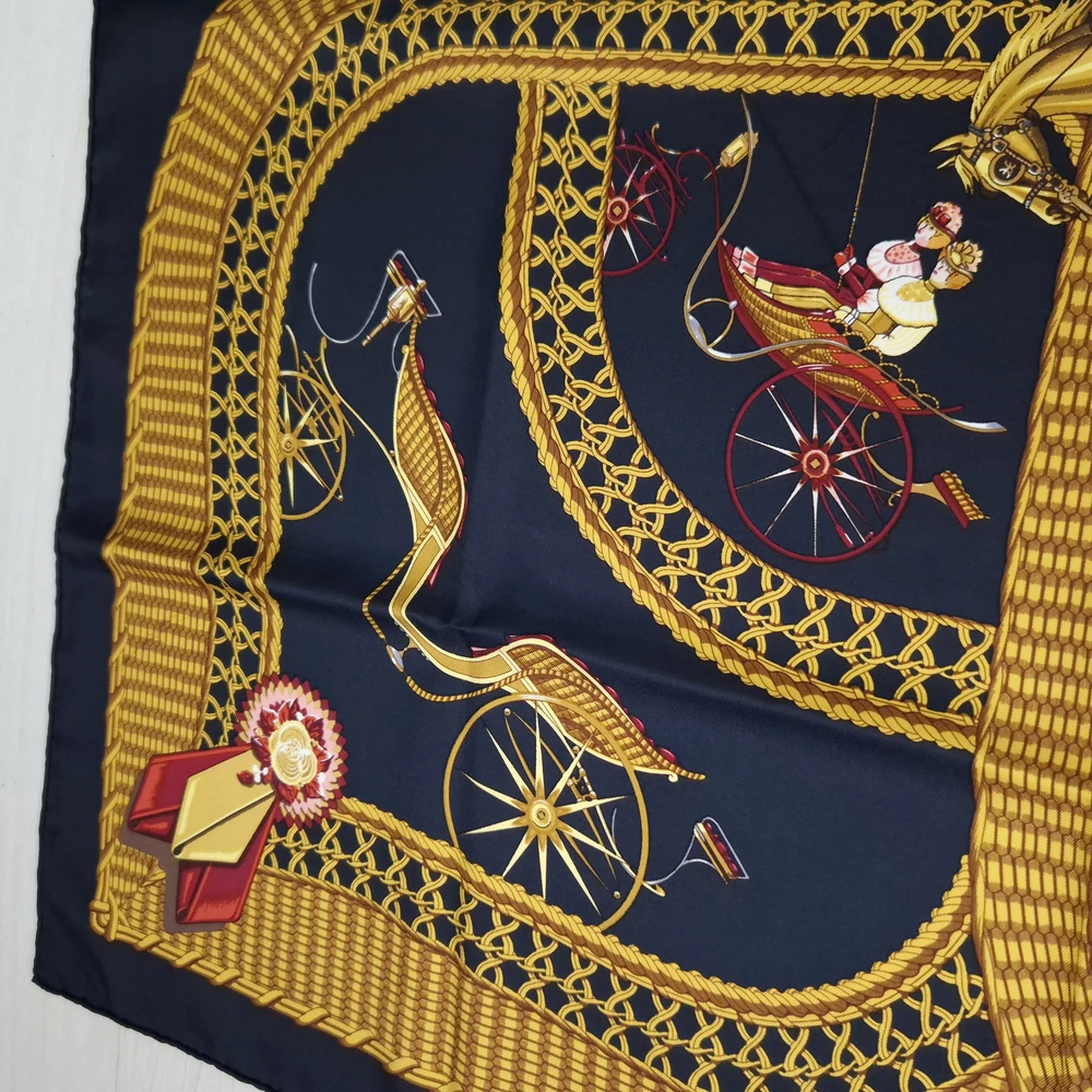 Hermès Voitures Paniers foulard in seta - immagine 5