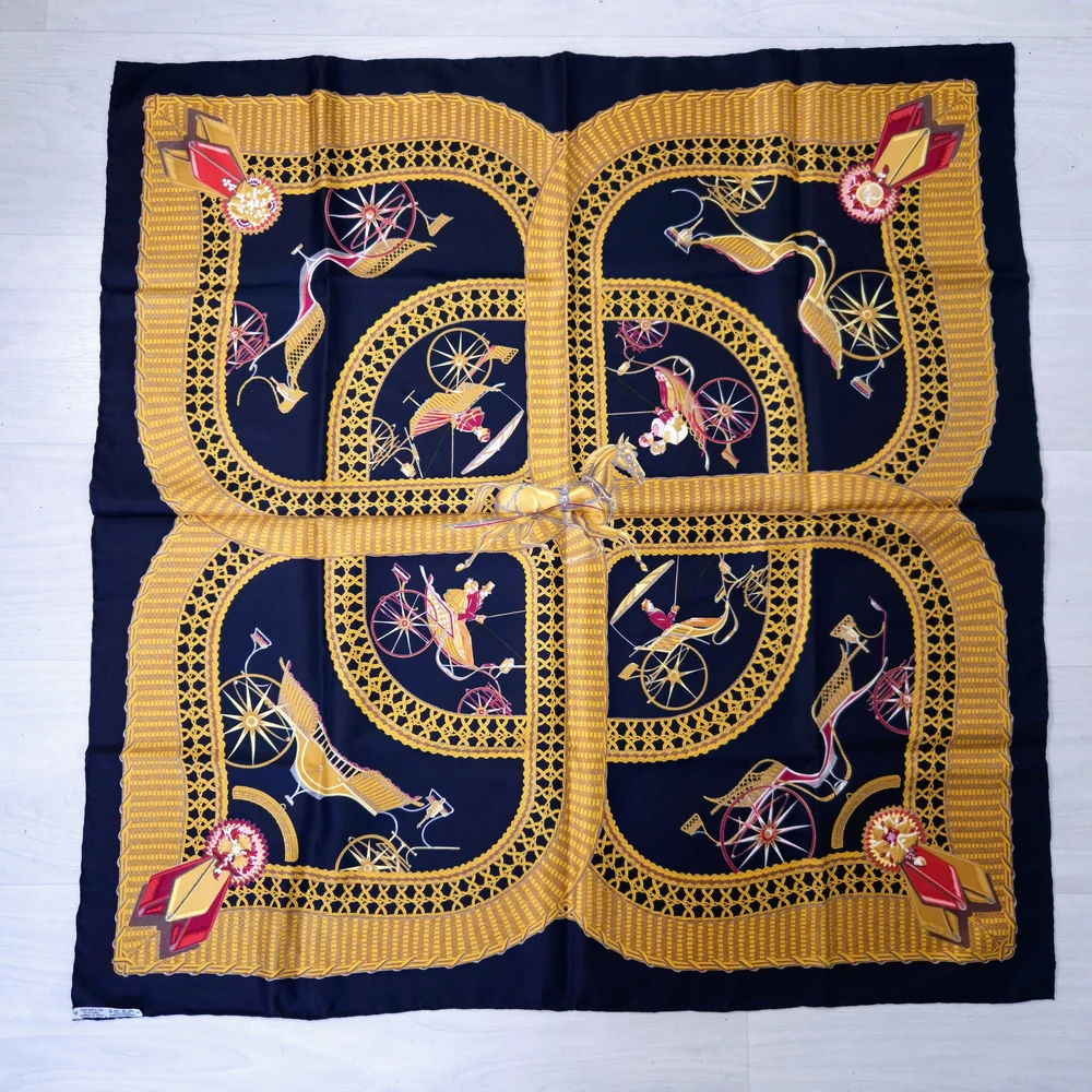 Hermès Voitures Paniers foulard in seta - immagine 4