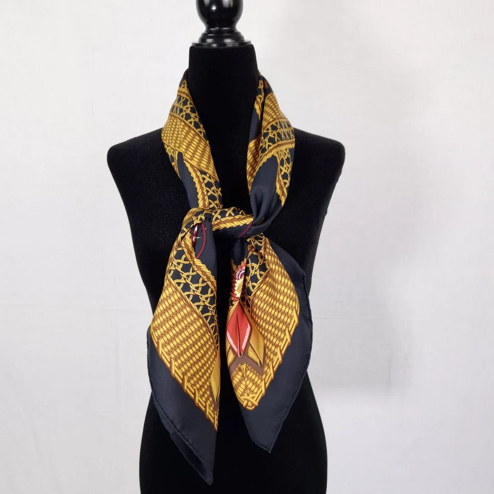 Hermès Voitures Paniers foulard in seta - immagine 3