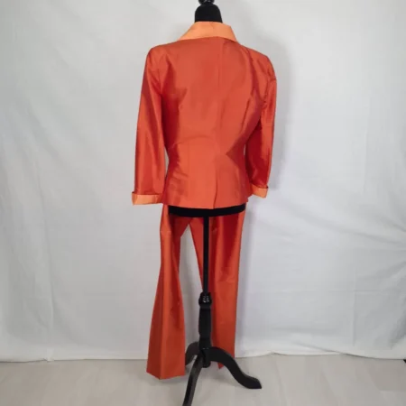 Tailleur pantalone in seta arancione Luisa Spagnoli