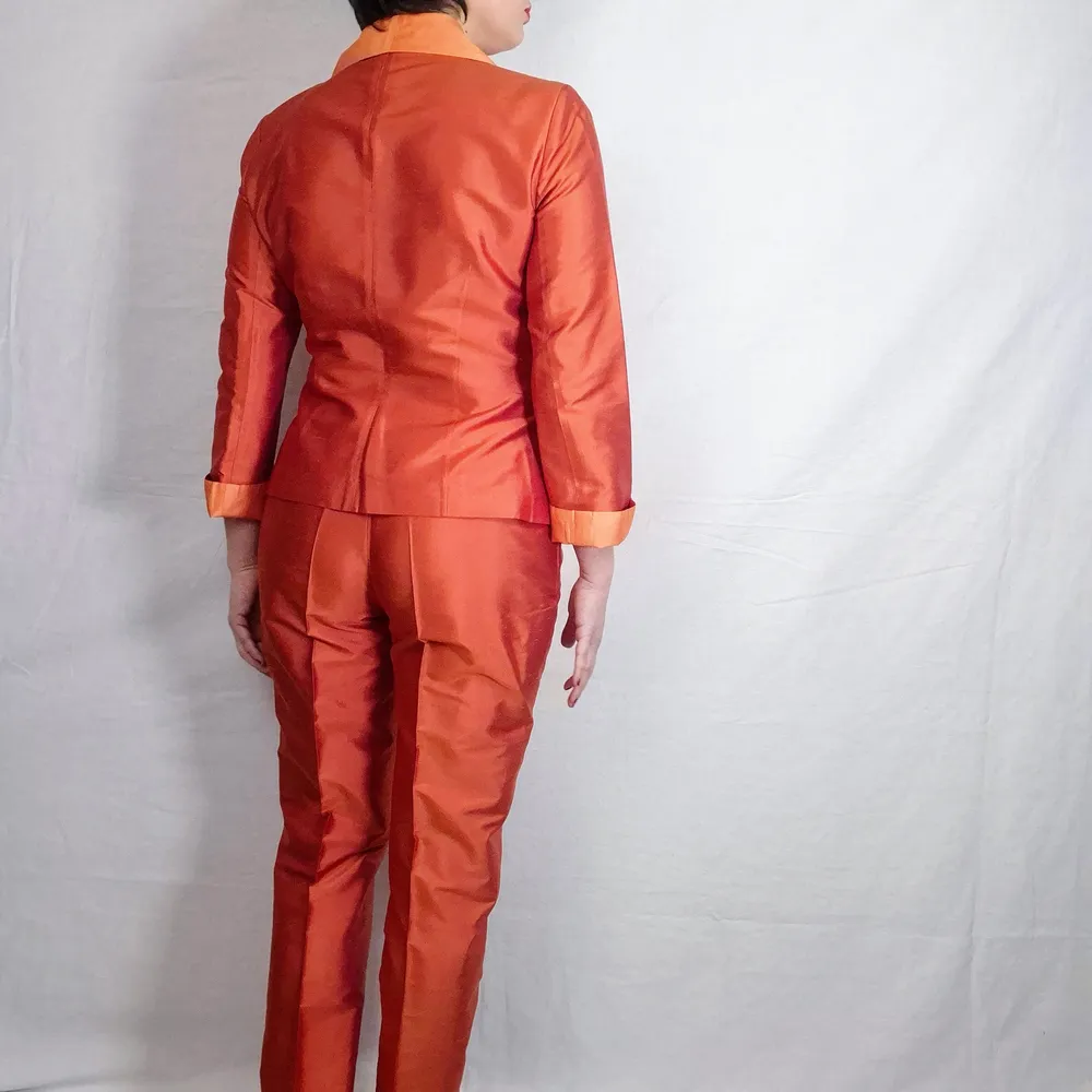 tailleur pantalone arancione