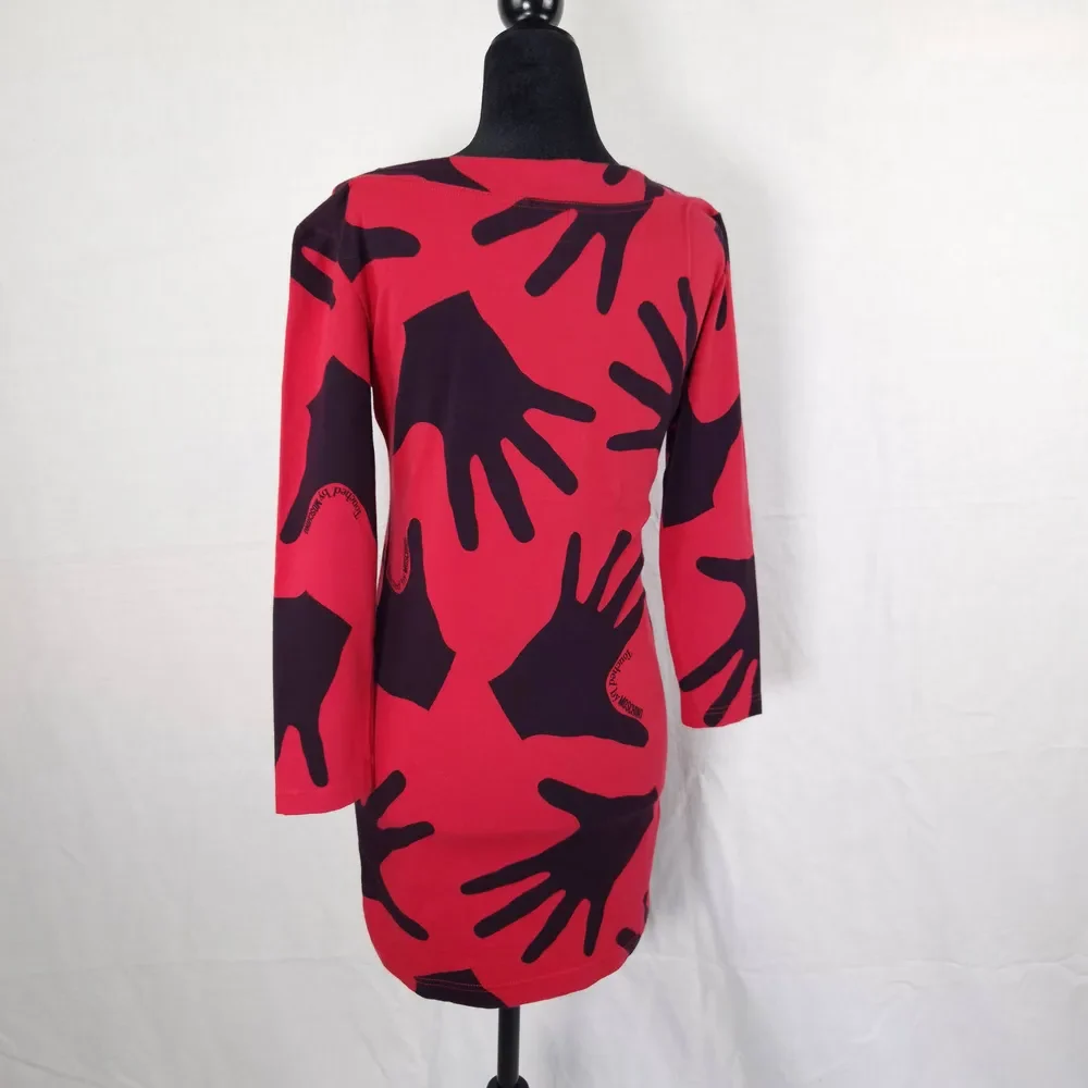 Touched by Moschino abito hand print 1990s
