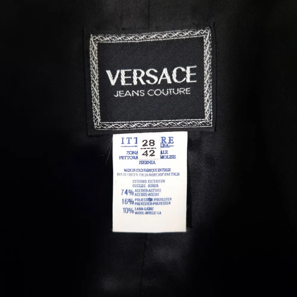 Versace supermodel era giacca modello crop 1990s