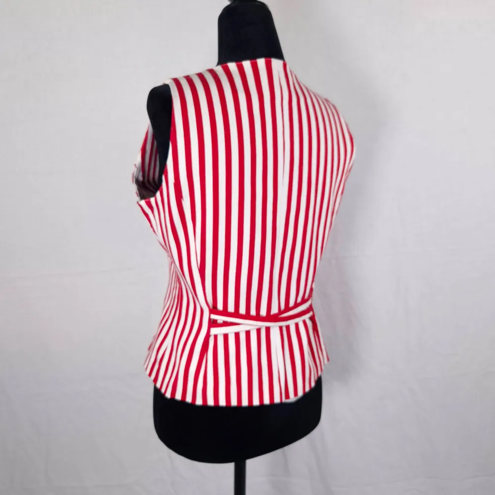 Guy Laroche gilet a righe bianco e rosso