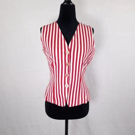 gilet bianco e rosso