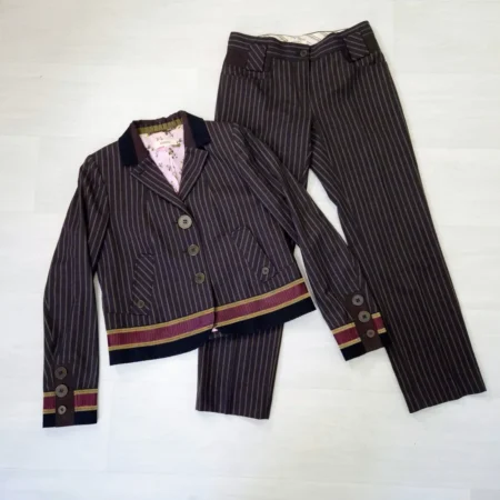 tailleur pantalone marrone