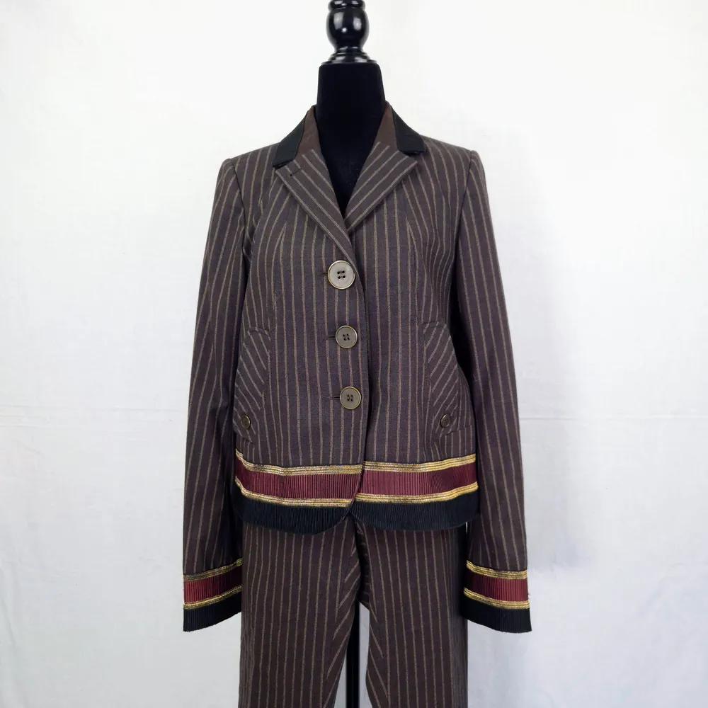 tailleur pantalone marrone