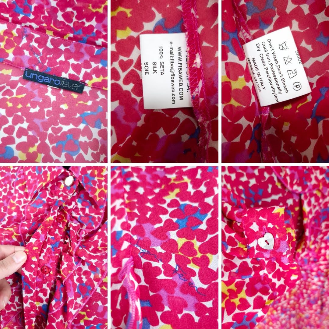 Ungaro camicia a cuori in seta - immagine 6