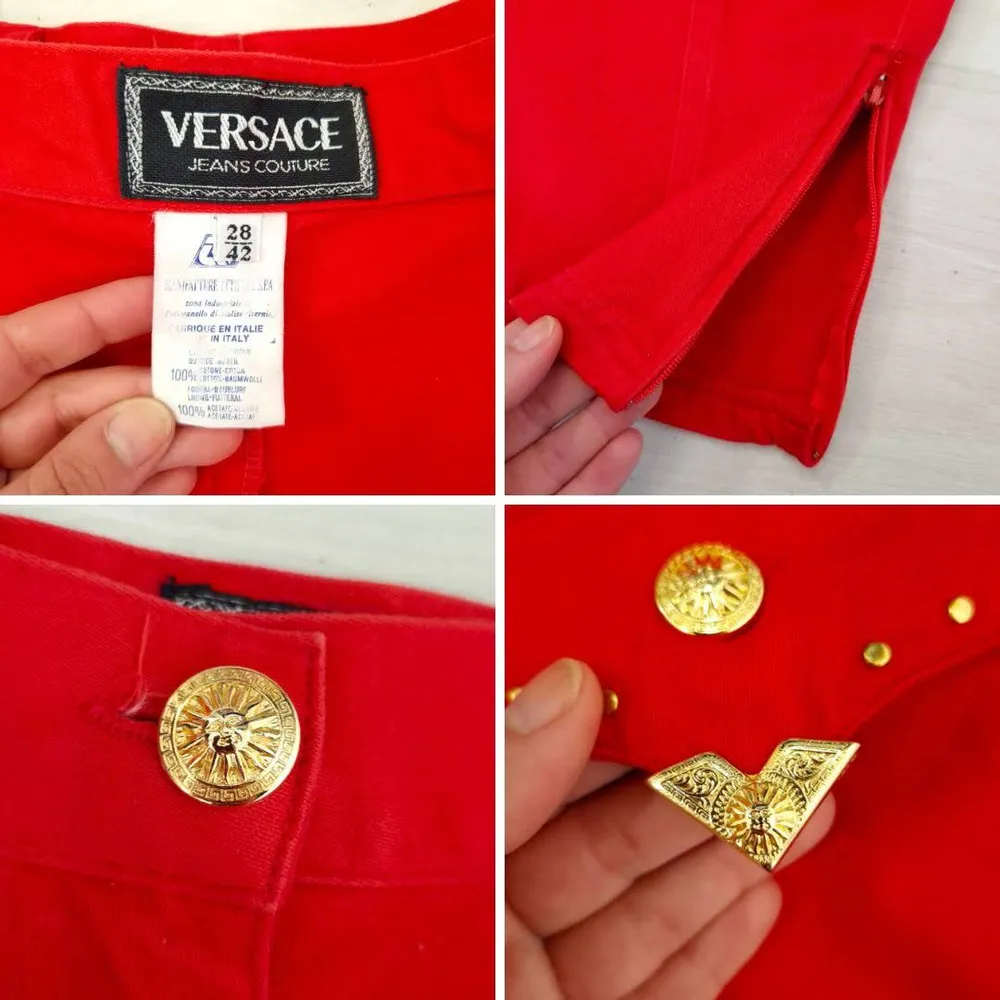 Versace Jeans Couture pantaloni rossi a vita alta - immagine 6