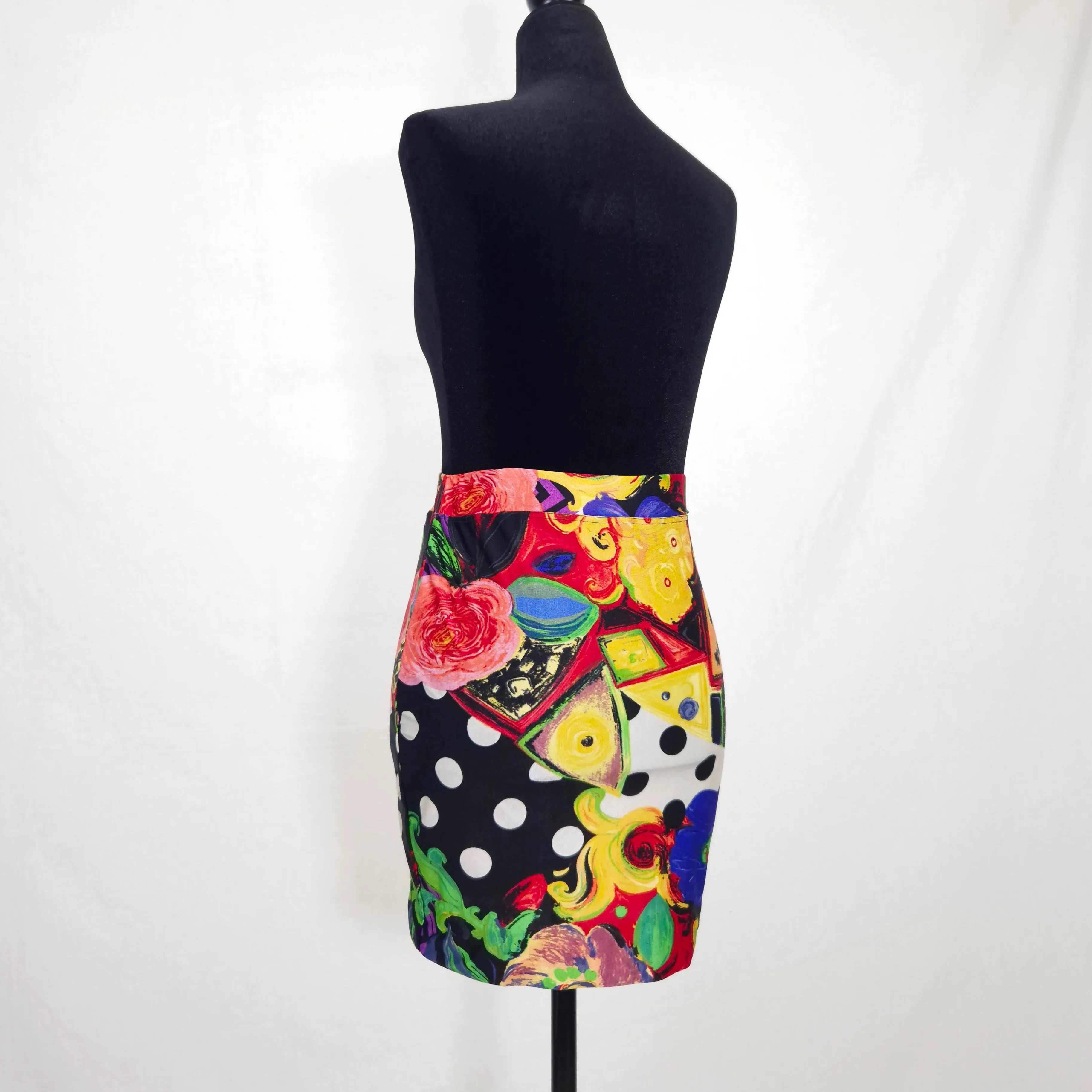Istante Versace gonna multicolore anni '90