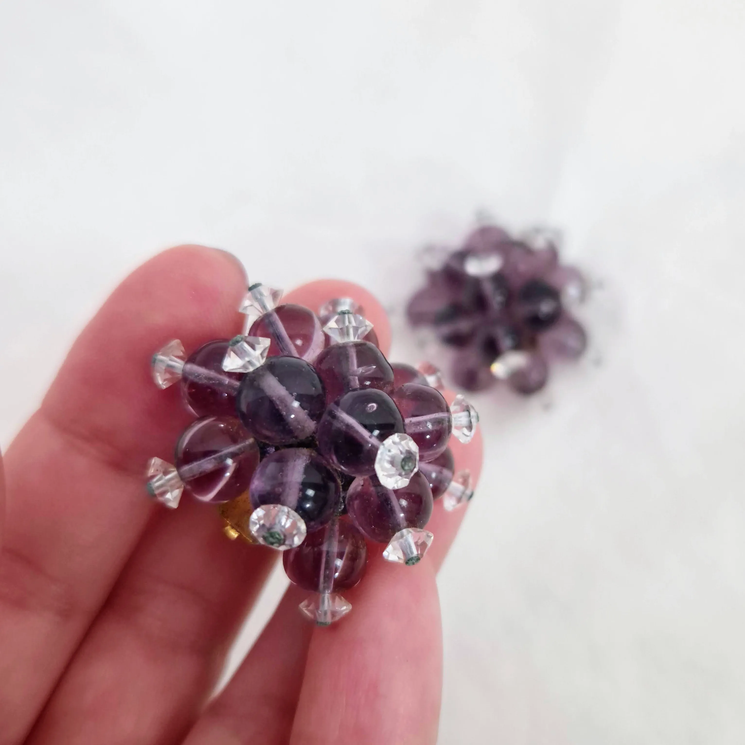 violet earrings