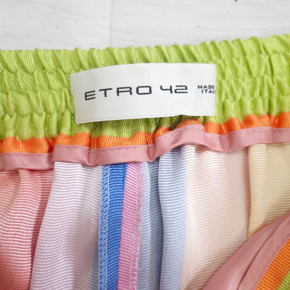 Etro pantaloni multicolore in seta
